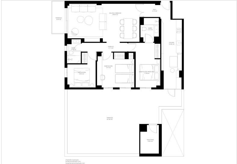 Pis amb un espectacular pati privat de 68 m² al centre de Castelldefels-45